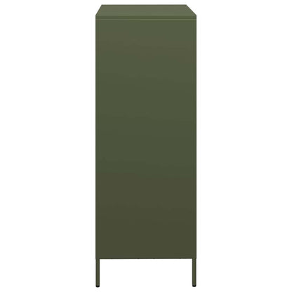 Highboard Olivgrün 68x39x103,5 cm Stahl