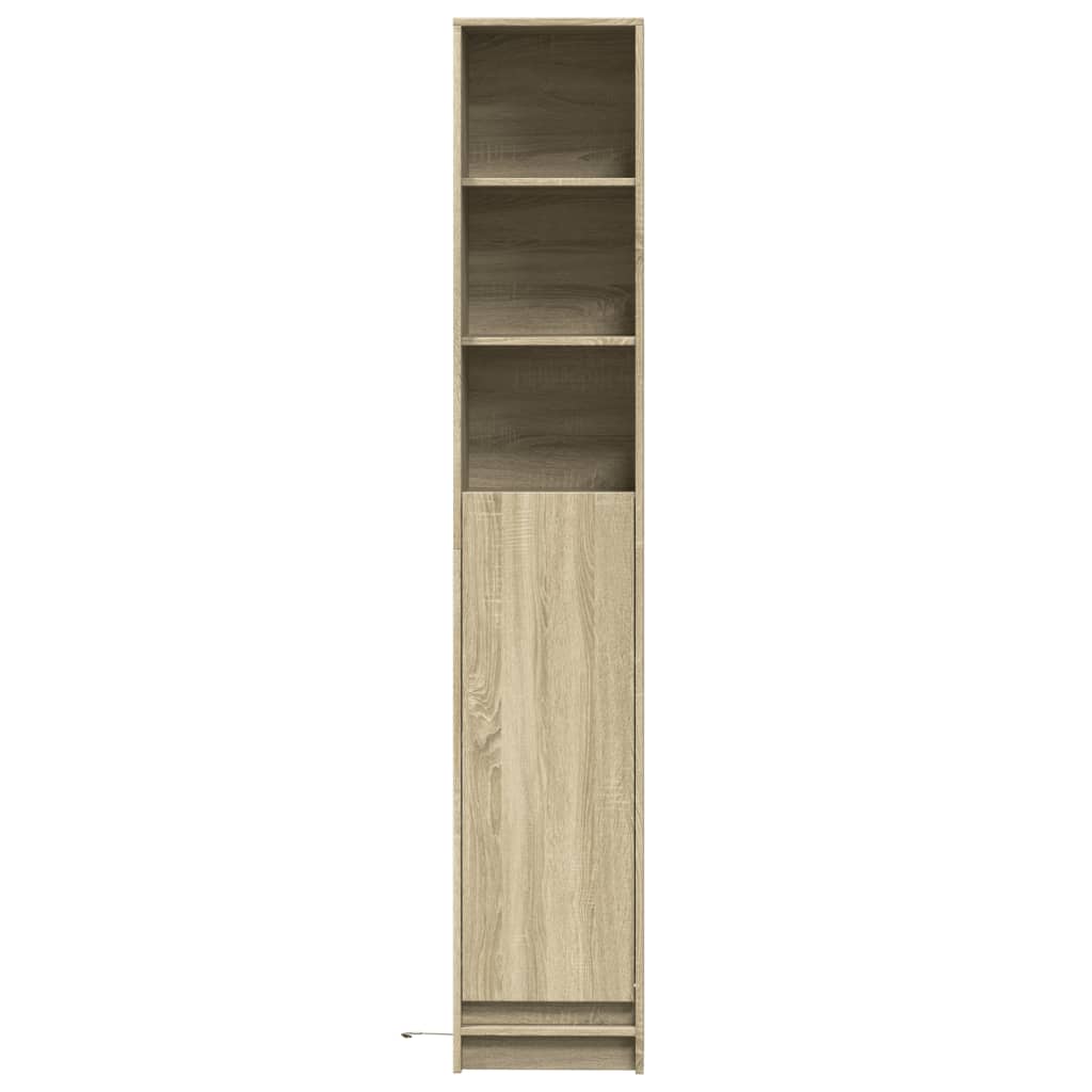 LED-Sideboard Sonoma-Eiche 36x32,5x200 cm Holzwerkstoff