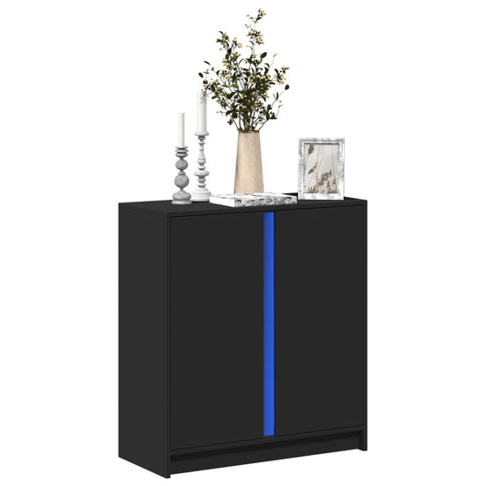 LED-Sideboard Schwarz 77x34x85 cm Holzwerkstoff