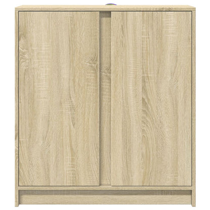 LED-Sideboard Sonoma-Eiche 77x34x85 cm Holzwerkstoff