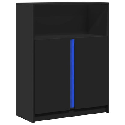 LED-Sideboard Schwarz 77x34x100 cm Holzwerkstoff