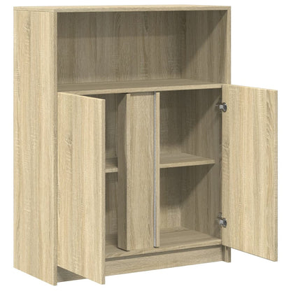 LED-Sideboard Sonoma-Eiche 77x34x100 cm Holzwerkstoff