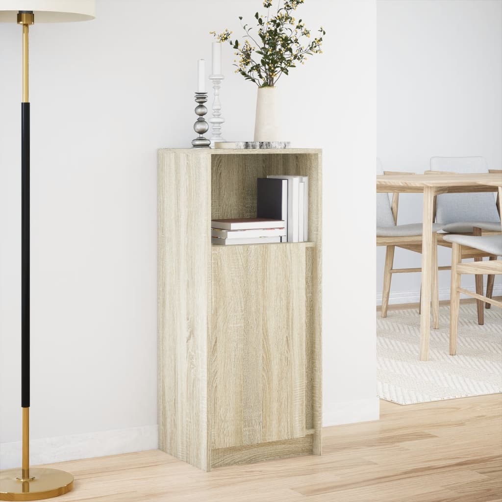 LED-Sideboard Sonoma-Eiche 42,5x34x100 cm Holzwerkstoff