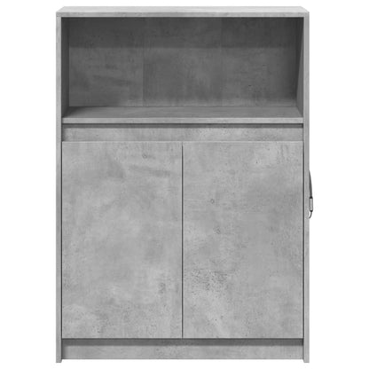 Sideboard mit LED Betongrau 72x34x100 cm Holzwerkstoff