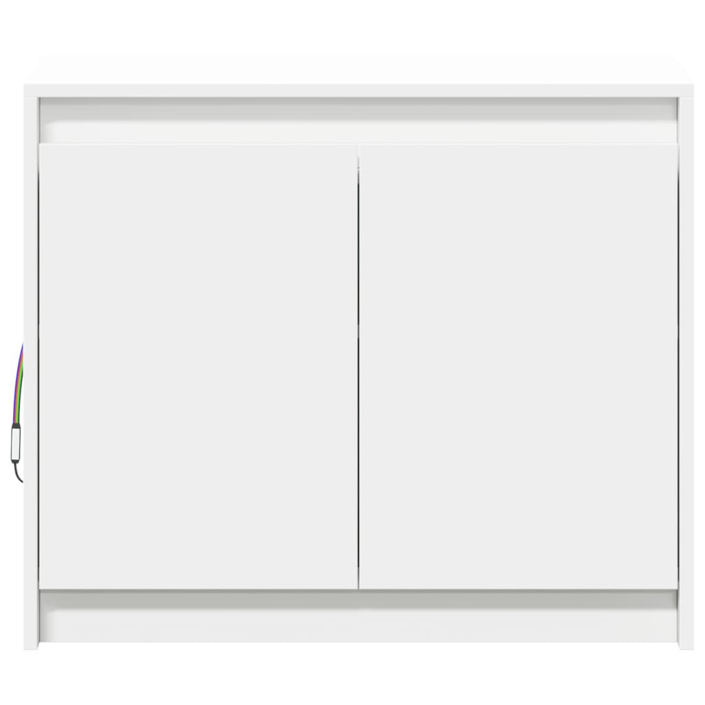 Weiß Sideboard 72x34x61 cm  LED-Sideboard