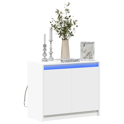 Weiß Sideboard 72x34x61 cm  LED-Sideboard