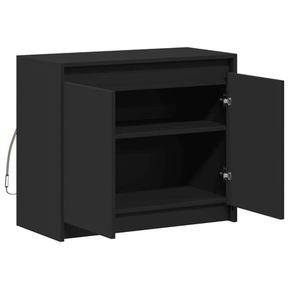 LED-Sideboard Schwarz 72x34x61 cm Holzwerkstoff