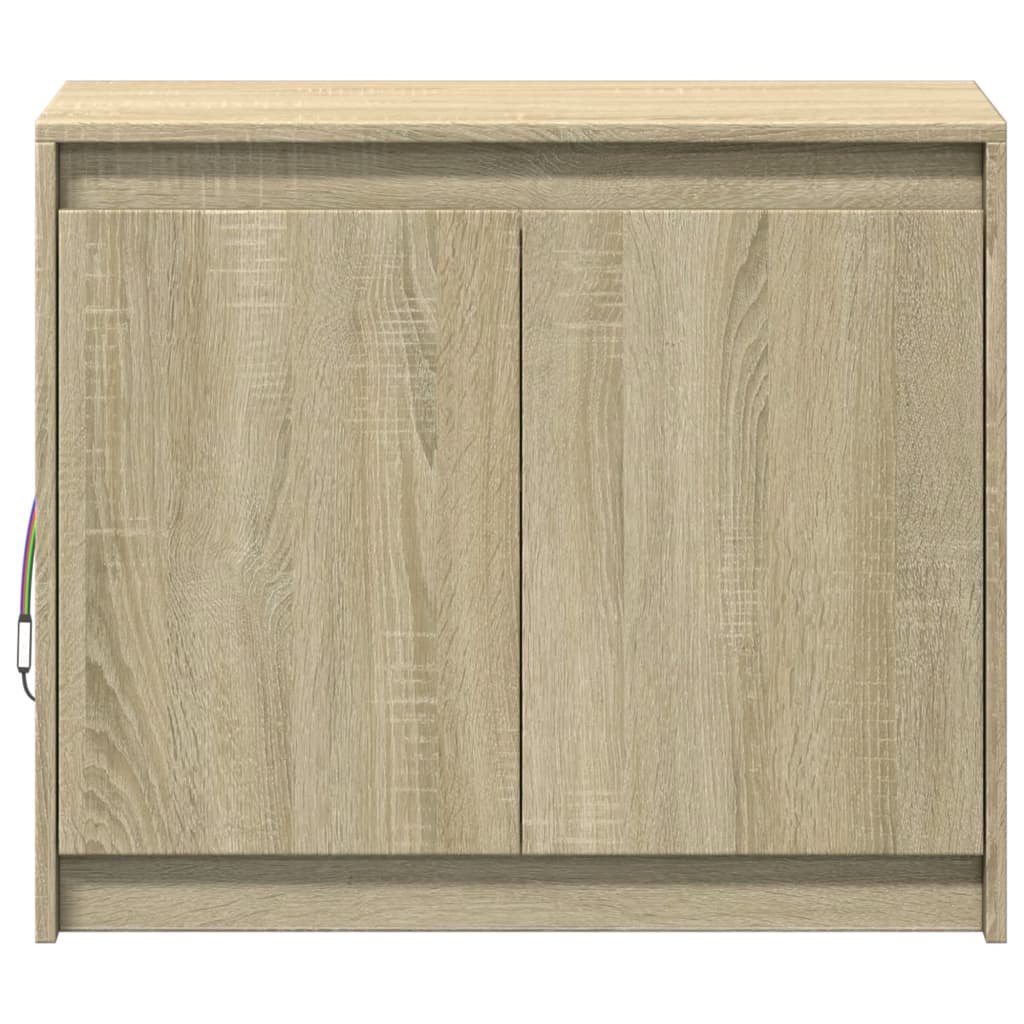 LED-Sideboard Sonoma-Eiche 72x34x61 cm Holzwerkstoff