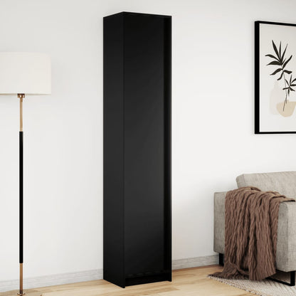 Highboard mit LED-Beleuchtung Schwarz 41,5x32,5x200 cm