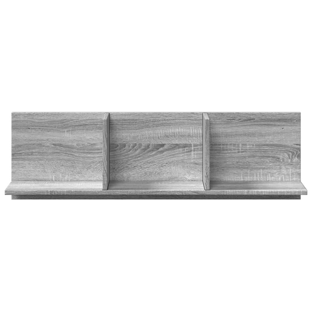 Wandschrank 100x16,5x30 cm Grau Sonoma Holzwerkstoff