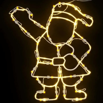 Weihnachtsbeleuchtung Weihnachtsmann-Silhouette 2 Stk. 35 LEDs