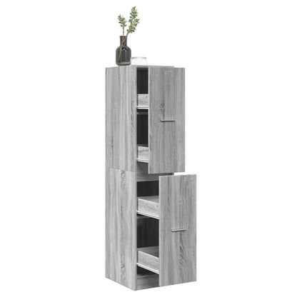 Apothekerschrank Grau Sonoma 30x41x144,5 cm Holzwerkstoff