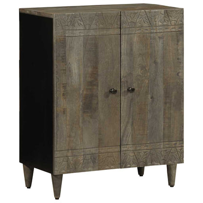 3-tlg. Sideboards Hellgrau 60x33,5x75 cm Massivholz Mango