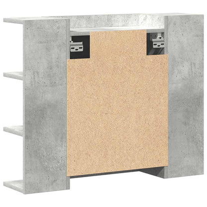 Bad-Spiegelschrank Betongrau 80x20,5x64 cm Holzwerkstoff