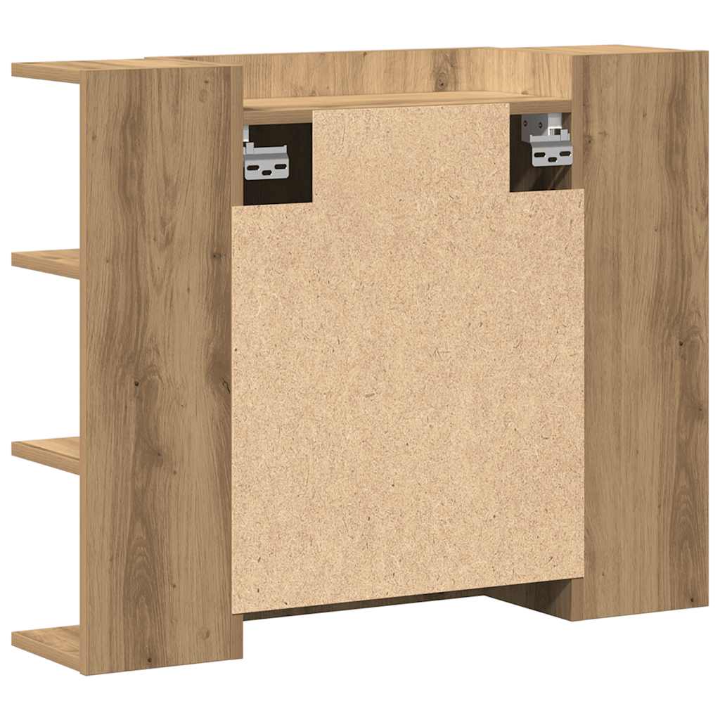 Bad-Spiegelschrank Artisan-Eiche 80x20,5x64cm Holzwerkstoff