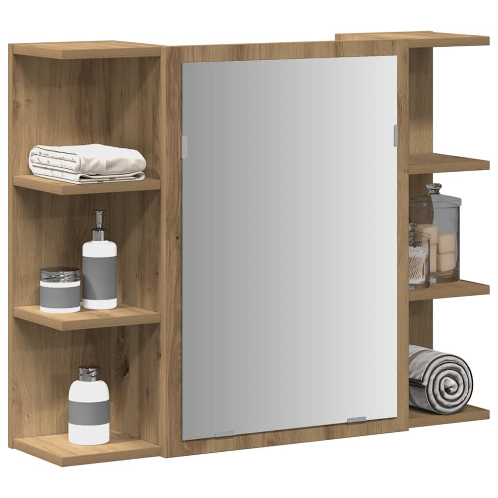 Bad-Spiegelschrank Artisan-Eiche 80x20,5x64cm Holzwerkstoff