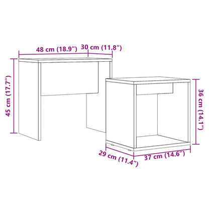 Satztische 2 Stk. Artisan-Eiche Holzwerkstoff