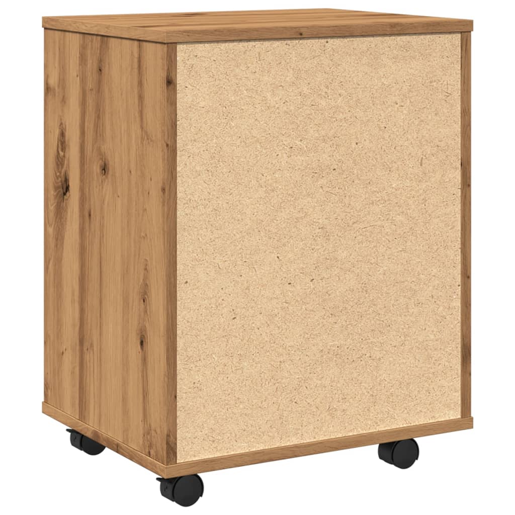 Rollcontainer Artisan-Eiche 46x36x59 cm Holzwerkstoff