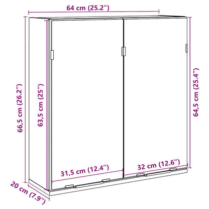 Bad-Spiegelschrank Altholz-Optik 64x20x66,5 cm Holzwerkstoff