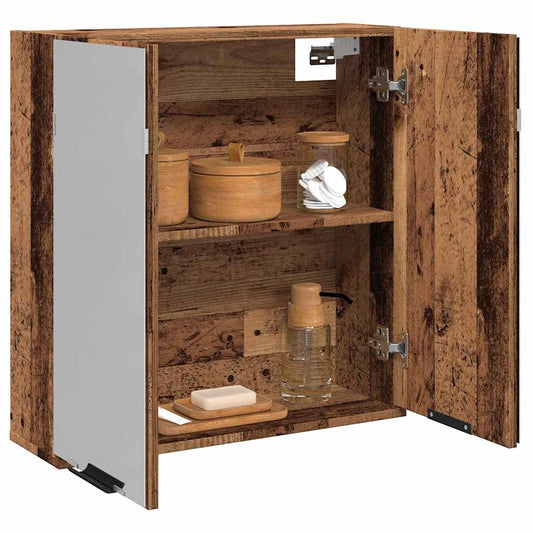 Bad-Spiegelschrank Altholz-Optik 64x20x66,5 cm Holzwerkstoff