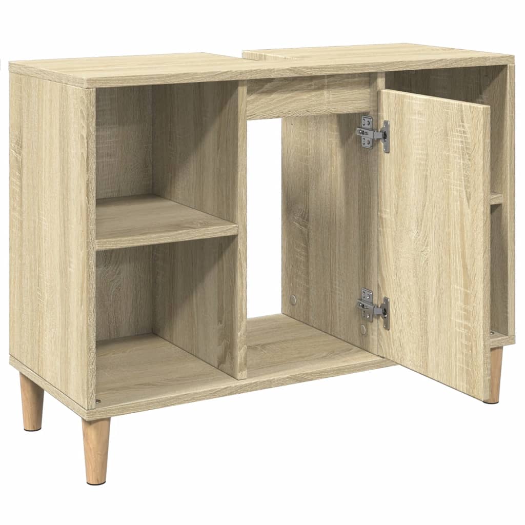 Badschrank Sonoma-Eiche 80x33x60 cm Holzwerkstoff