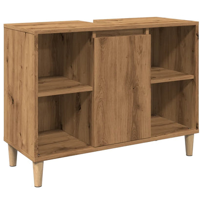 Badschrank Braun Artisan-Eiche 80x33x60 cm Holzwerkstoff