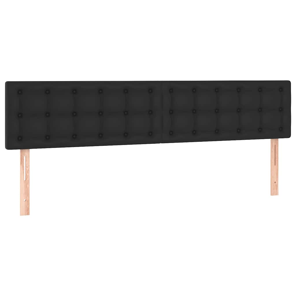 Ottoman-Bett mit Matratzen Schwarz 160x200 cm Kunstleder