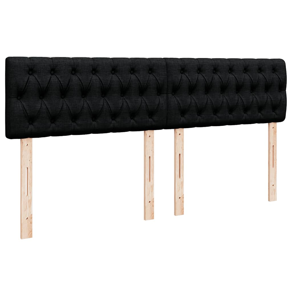 Ottoman-Bett mit Matratze & LEDs Schwarz 160x200 cm Stoff