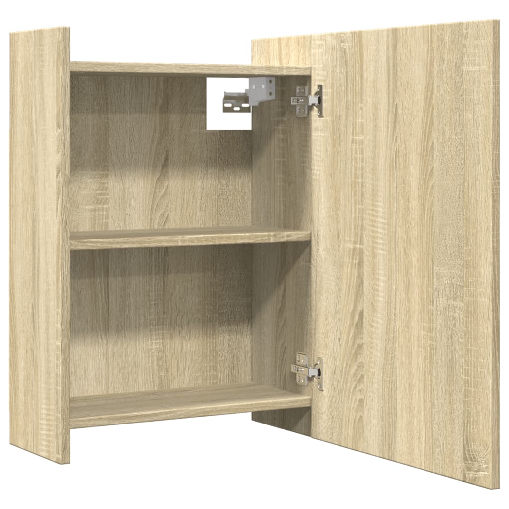 Bad-Spiegelschrank Sonoma-Eiche 62,5x20,5x64 cm Holzwerkstoff