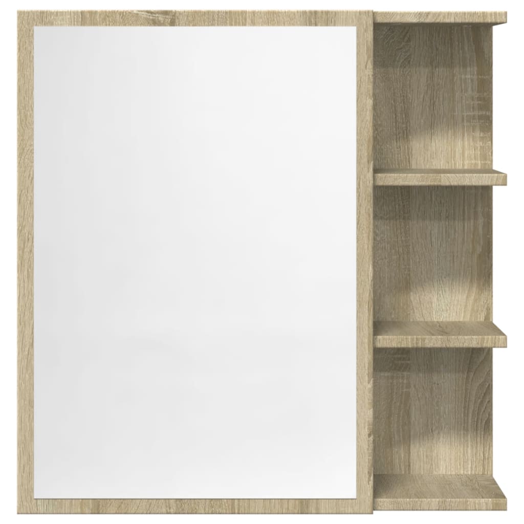 Bad-Spiegelschrank Sonoma-Eiche 62,5x20,5x64 cm Holzwerkstoff