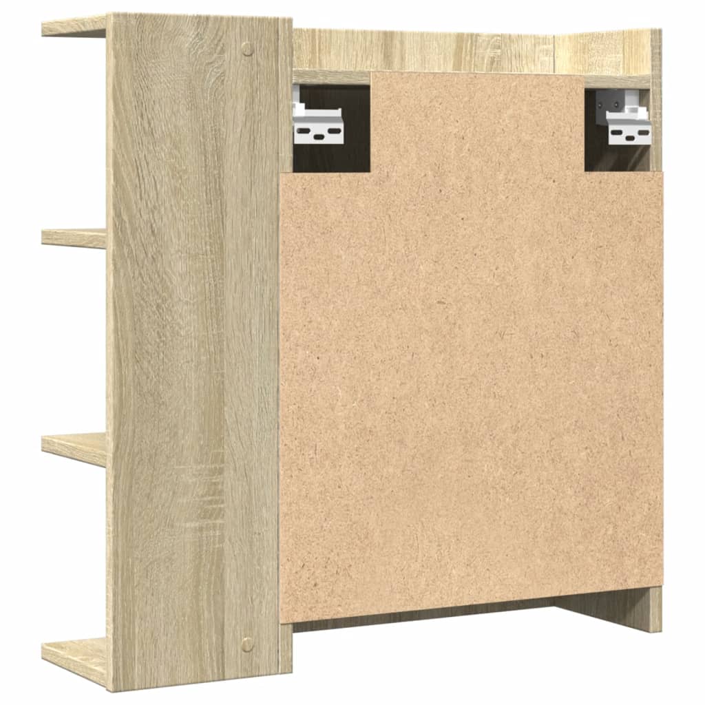 Bad-Spiegelschrank Sonoma-Eiche 62,5x20,5x64 cm Holzwerkstoff