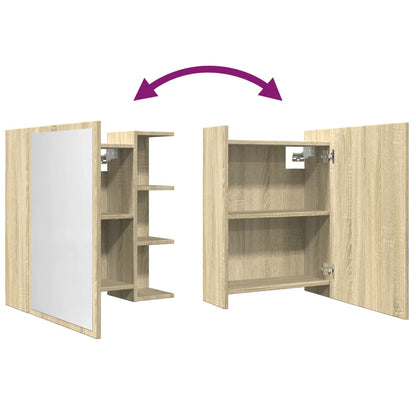 Bad-Spiegelschrank Sonoma-Eiche 62,5x20,5x64 cm Holzwerkstoff