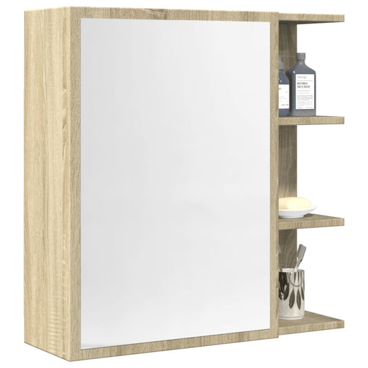 Bad-Spiegelschrank Sonoma-Eiche 62,5x20,5x64 cm Holzwerkstoff