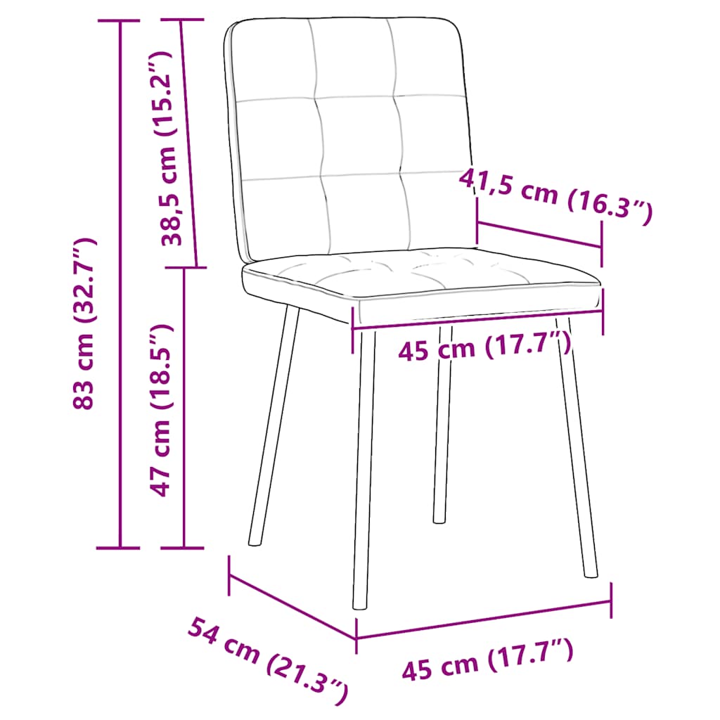 Esszimmerstühle 4 Stk. Creme Samt