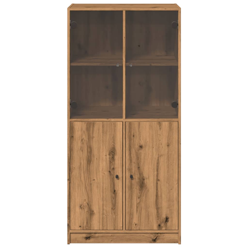 Highboard mit Türen Artisan-Eiche 68x37x142 cm Holzwerkstoff