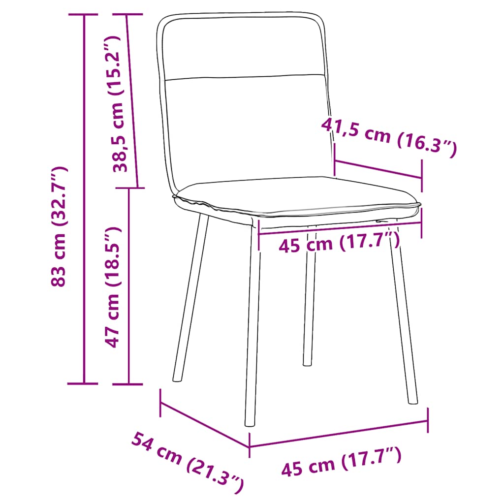 Esszimmerstühle 2 Stk. Creme Samt