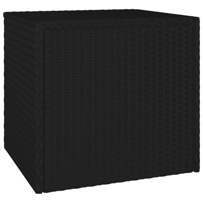 Garten-Bistrotische 3 Stk. Schwarz Poly Rattan