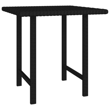 Garten-Bistrotische 3 Stk. Schwarz Poly Rattan