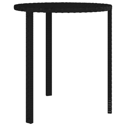 Garten-Bistrotische 3 Stk. Schwarz Poly Rattan